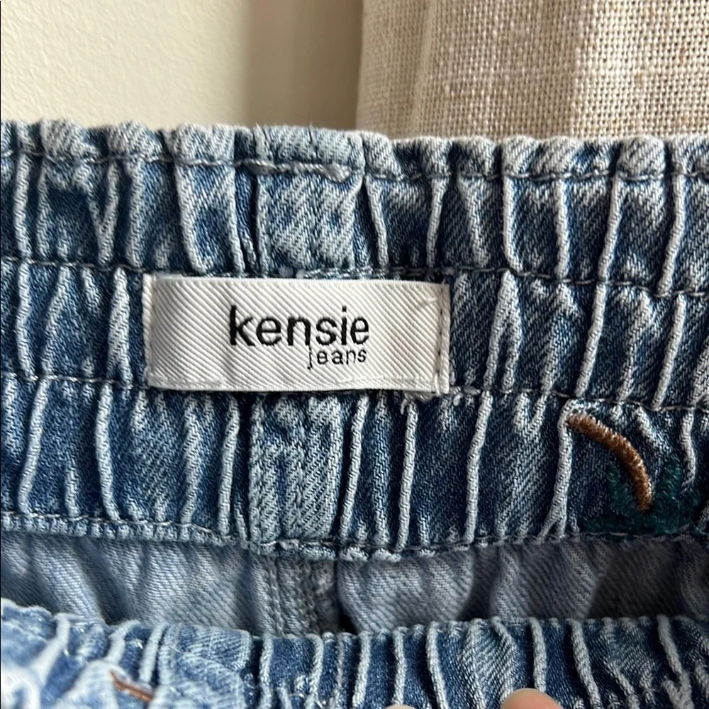 Kensie Blue Denim Shorts‎ with Drawstring